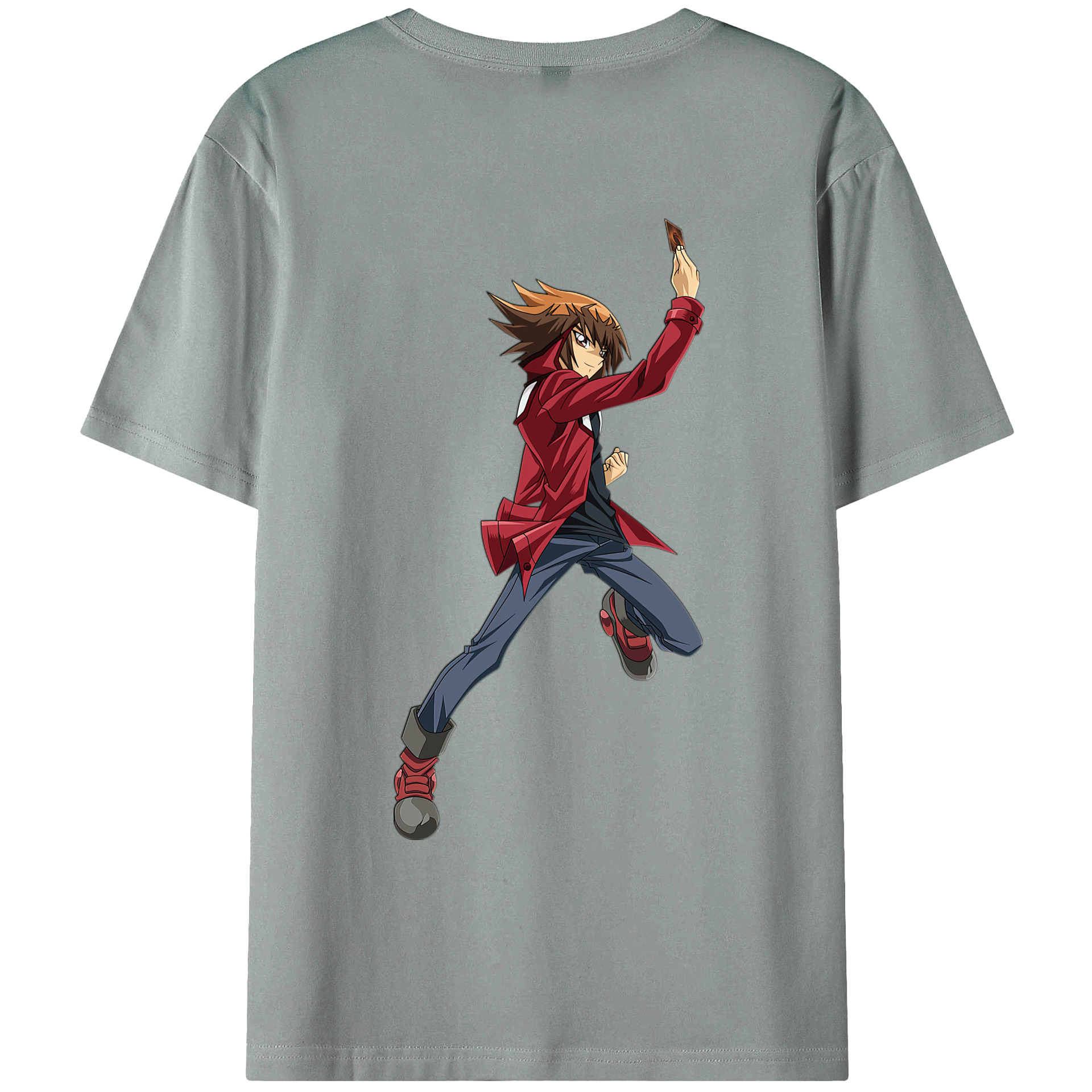 （画像用） 遊☆戯☆王 Yu-Gi-Oh! 綿100％ メンズ半袖Tシャツ（バックプリント） 通気性